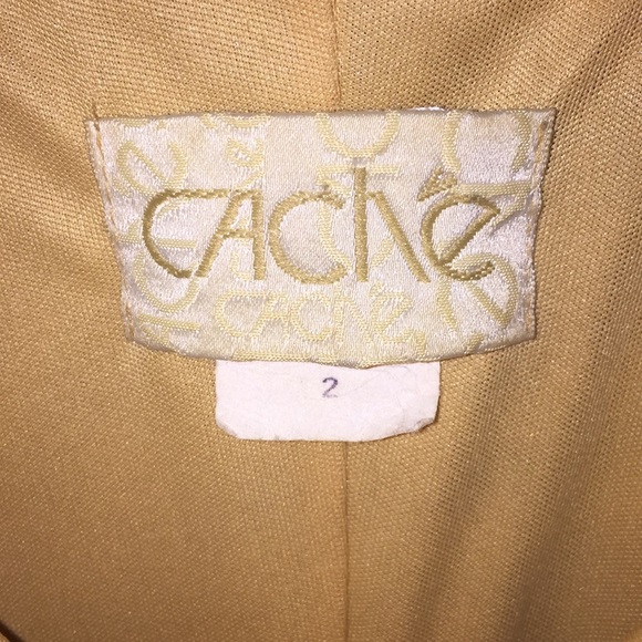 CACHE Floor Length Formal Prom Gold & Brown Dress - Picture 5 of 7